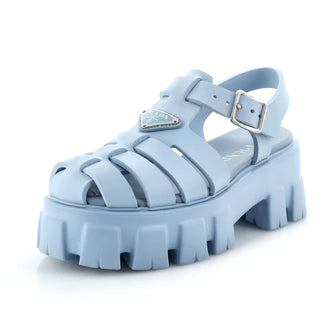 Prada Women's Monolith Cage Platform Sandals Rubber