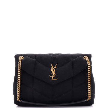 Saint Laurent Loulou Puffer Shoulder Bag Quilted Jersey Medium