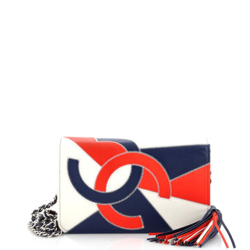 Chanel CC Tassel Full Flap Bag Patchwork Leather Small