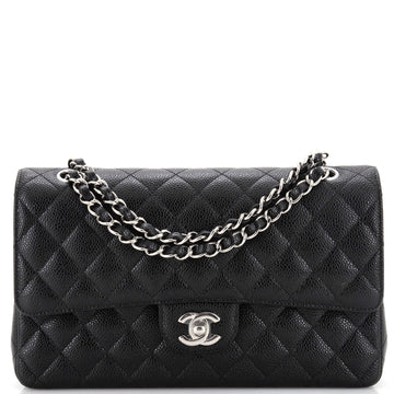 Chanel Classic Double Flap Bag Quilted Caviar Medium