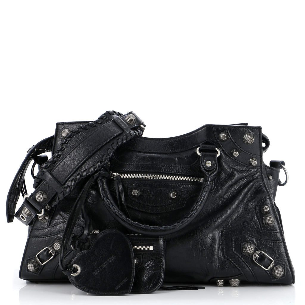 Balenciaga Neo Cagole City Bag Leather Medium Black 2636412