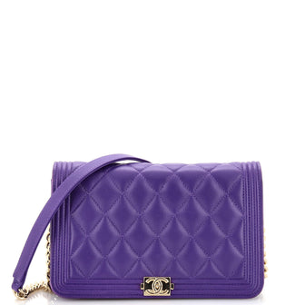 Chanel Boy Wallet on Chain Quilted Lambskin