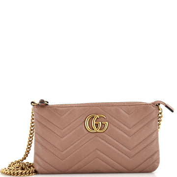 Gucci GG Marmont Chain Shoulder Bag Matelasse Leather Mini