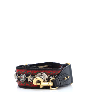 Christian Dior Bohemian Shoulder Strap Embellished Canvas