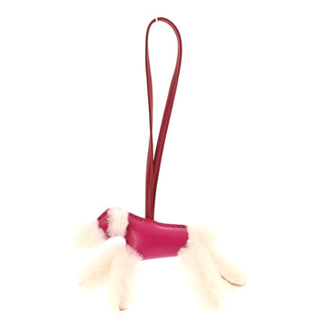 Hermes Budy Bag Charm Shearling and Leather