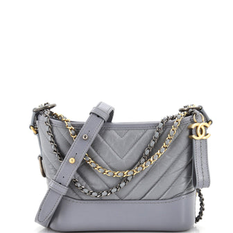 Chanel Gabrielle Hobo Chevron Aged Calfskin Small