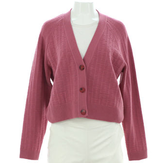 Hermes Women's H Pattern V-Neck Cardigan Wool