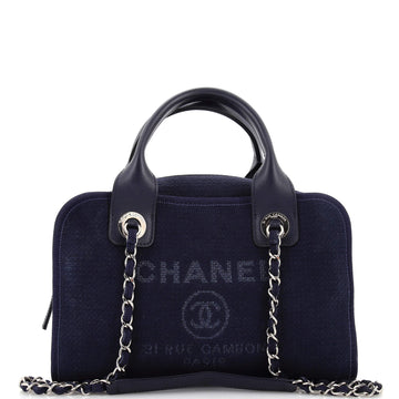 Chanel Deauville NM Bowling Bag Mixed Fibers Small