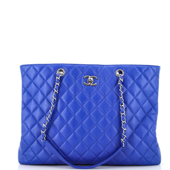 Chanel Classic CC Shopping Tote Quilted Calfskin Large