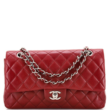 Chanel Vintage Classic Double Flap Bag Quilted Caviar Medium