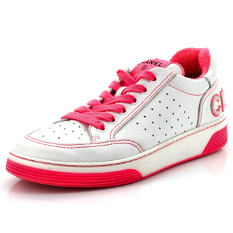 Chanel Women's Logo Low-Top Sneakers Leather