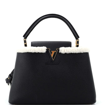 Louis Vuitton Capucines Bag Leather with Shearling MM