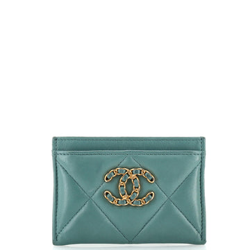 Chanel 19 Card Holder Quilted Leather