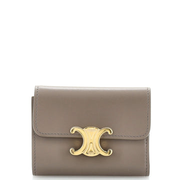 Celine Triomphe Trifold Wallet Leather Small