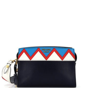 Prada Esplanade Crossbody Bag Printed Saffiano and City Calf Small