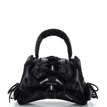 Balenciaga SneakerHead Top Handle Bag Mesh and Faux Leather Small