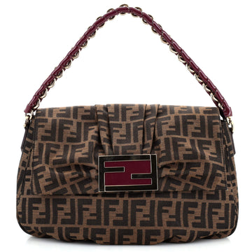 Fendi Mia Flap Bag Zucca Canvas