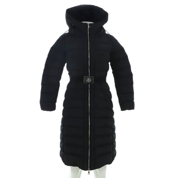 Moncler Women's Hooded Zip Puffer Coat Quilted Nylon with Down