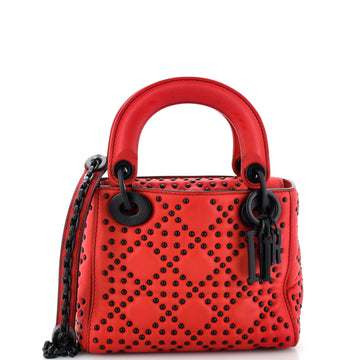 Christian Dior Supple Lady Dior Bag Cannage Studded Lambskin Mini