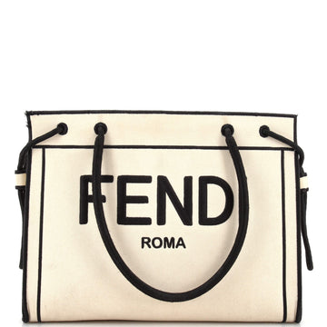 Fendi Roma Shopper Tote Canvas Small