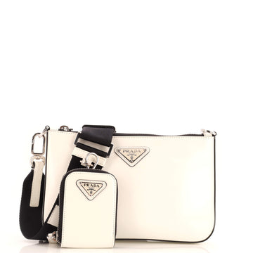 Prada Re-Edition Zip Messenger Bag Brushed Leather Small
