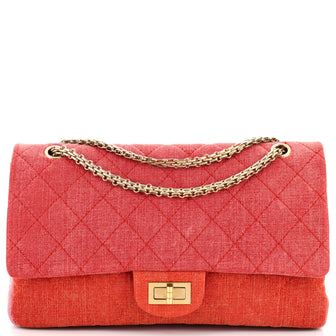 Chanel Tricolor Reissue 2.55 Flap Bag Quilted Denim 227