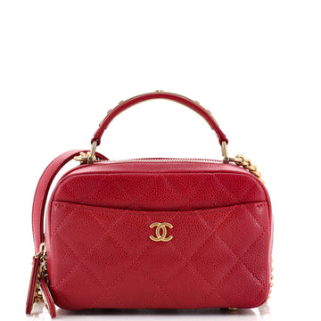 Chanel Carry Around Bowling Bag Quilted Caviar Mini