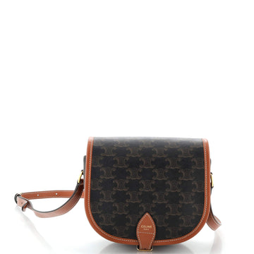 Celine Folco Bag Triomphe Coated Canvas Medium