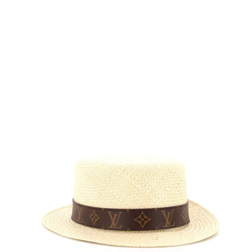 Louis Vuitton Summertime Hat Straw with Monogram Canvas