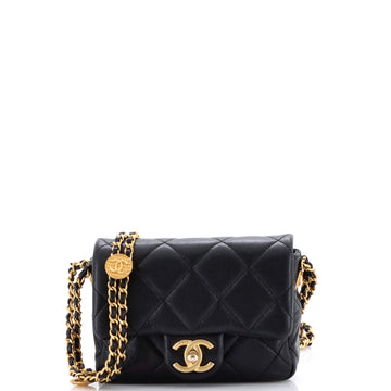 Chanel Twist Your Buttons Flap Bag Quilted Caviar Mini