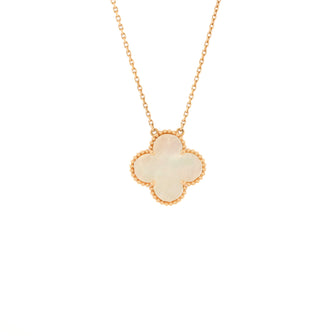 Van Cleef & Arpels Ginza Edition Magic Alhambra Pendant Necklace 18K Rose Gold and Mother of Pearl