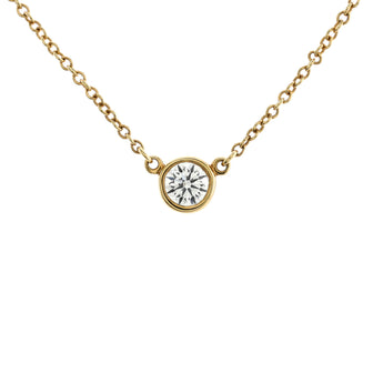 Tiffany & Co. Elsa Peretti Diamonds By The Yard Pendant Necklace 18K Yellow Gold with RBC Diamond G/VVS1 0.21CT
