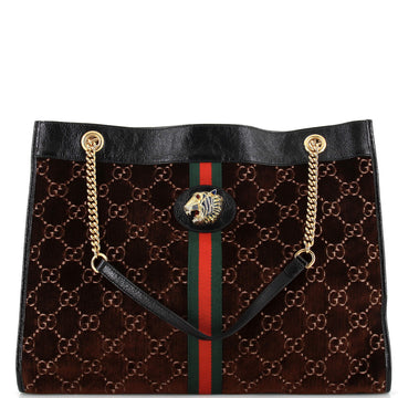 Gucci Rajah Chain Tote GG Velvet Large