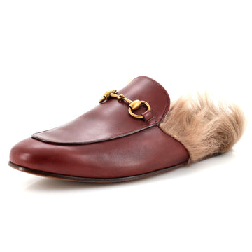 Gucci Men's Princetown Mules Leather with Fur