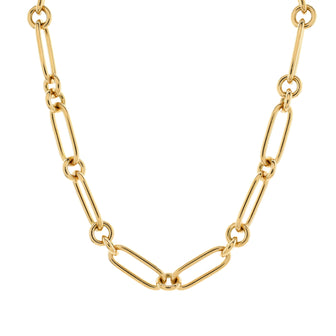 Roberto Coin Oro Classic Oval and Round Link Necklace 18K Yellow Gold 16.5"