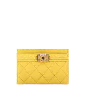 Boy Card Holder Quilted Caviar