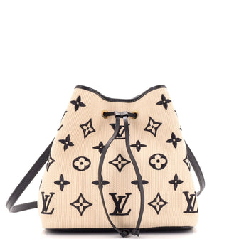 Louis Vuitton NeoNoe Handbag Monogram Embroidered Cotton MM