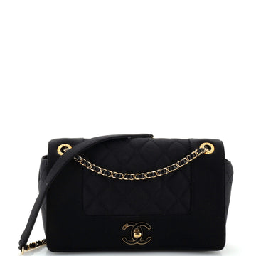 Chanel Mademoiselle Vintage Flap Bag Quilted Grosgrain Small