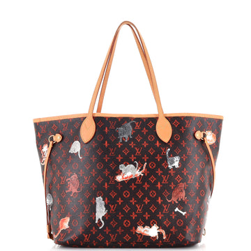 Louis Vuitton Neverfull NM Tote Limited Edition Grace Coddington Catogram Canvas MM