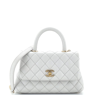 Chanel Coco Top Handle Bag Quilted Caviar Mini