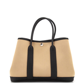 Hermes Garden Party Tote Toile and Leather 30