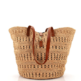 Saint Laurent Panier Monogram Basket Shopper Raffia Medium