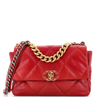 Chanel 19 Flap Bag Quilted Leather Large