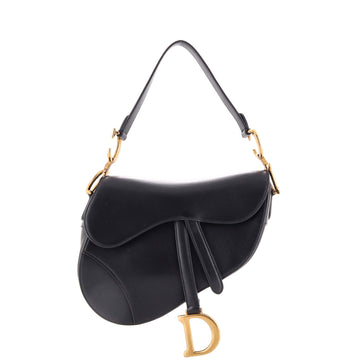Christian Dior Saddle Handbag Leather Medium