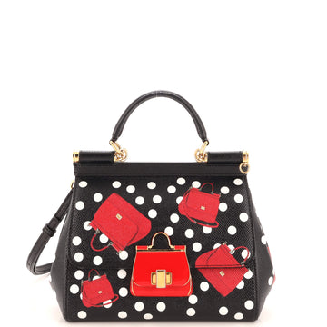 Dolce & Gabbana Miss Sicily Bag Printed Leather with Miss Sicily Bag Silhouette Closure Medium