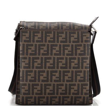Fendi Zip Top Messenger Zucca Coated Canvas Medium