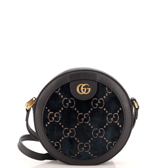Gucci Ophidia Round Shoulder Bag GG Velvet Mini