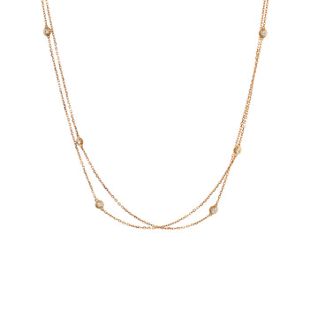 Cartier D'Amour 12 Diamonds Station Necklace 18K Rose Gold with Diamonds