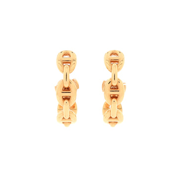 Hermes Chaine d'Ancre Enchainee Stud Earrings 18K Rose Gold