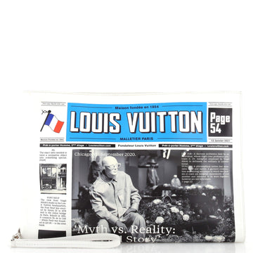Louis Vuitton Newspaper Pouch Printed Leather